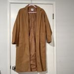 Korean style brown tan Long belted coat Size M Photo 3