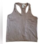 Athleta NWT  Momentum Seamless Racerback Tank Brown With Gold Sparkle Throughout Photo 1