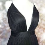 Windsor  beautiful black tulle long lace up back prom or formal dress. Photo 6