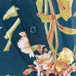 H&M Mama Tunic V-Neck Floral Maternity Teal Size XS Viscose Long Sleeve Top Photo 9