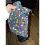 VTG 80s C.M. Shapes Black Colorful Rainbow Polka Dots Blouse Sheer Arms Women's Size undefined Photo 6