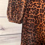 J.Crew Brown Leopard Print Velvet Wrap Dress Photo 5