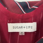 Sugar + Lips women’s maroon navy cowl neck sleeveless‎ lined layered blouse tank Red Photo 2