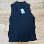 ANINE BING  - Mock Neck Sleeveless Top in Black Photo 3