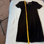 Talbots Vintage  Black Velvet Cocktail Dress Womens 4 Petite Midi 90s Formal Photo 8