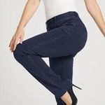Betabrand Straight Leg 4 Pocket Long Inseam Yoga Denim in Dark Indigo Photo 1