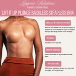 Lift It Up Backless Strapless Plunge Bra Silicone Fashion Forms Nude Size D Tan Photo 10