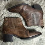 Splendid Cowboy Ankle Boots Studded Brown Bootie Size Photo 5