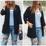 Aritzia Wilfred Free Black Zlata Open Relaxed Cardigan Sweater Blazer Kimono XS Photo 1
