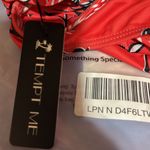 Tempt Me #40  Slimming High Neck Tankini Top and Bottoms For Swimming-Red floral Photo 6