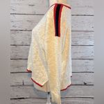 American Eagle  OUTFITTERS Sweater Crewneck Cropped White w Red/Blue Trim-XS Photo 1