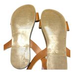 Steve Madden Steve Madden Tan Leather Ankle Strap Flat Sandals Minimalist Casual Shoes Photo 3