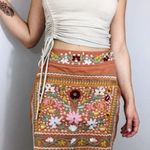 Red Dress Boutique Boutique High Waist Scallop Hem Embroidered Flower Mini Skirt S Photo 0