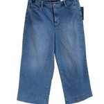 Charter Club SZ 14 Wide Leg Crop Jeans High-Rise Stretch Pockets Tummy Slimming Photo 0