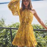 Alexis Edyta Floral One-Shoulder Dress yellow metallic Flowy Photo 0