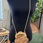 Vintage 70s/80s Pappagallo Italy Tan Perforated Leather Crossbody Coin Purse Photo 0