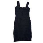 ZARA ‎ Sweater Dress Womens Small Black Cable Knit Sleeveless Bodycon Pullover Photo 2