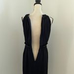 Badgley Mischka  Beaded Halter Dress sz 8 Ruffle Neck Cocktail Party Event Demure Photo 4