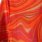 Boutique Halfheart Orange Sunset Trippy Swirl Half Sleeve Top S Photo 3