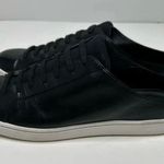 Vince  Black Varley Lace-Up Slip-On Leather Mule Sneakers Size 8.5 Photo 5