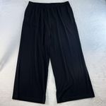 IC COLLECTION By Connie K Plus 2X High Rise Wide Leg Pants Black Heavy Ponte Photo 2