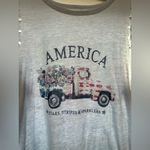 Maurice's Woman’s  America Tank Top Blue Truck (424) Photo 1