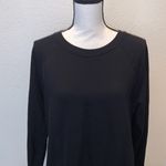 Dip sleep black striped bottom hem stretchy casual pullover sweatshirt Size L Photo 1