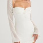 House Of CB BABYDOLL IVORY CHIFFON HALTER MINI DRESS Photo 6
