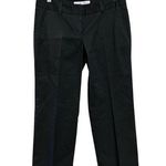 Trina Turk Black Dress Pants Size 2 Women's Wide Leg Slacks Pockets Zip Cotton Photo 0