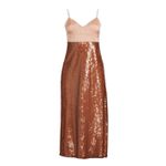 ALC Frank A.L.C. Gisele Corset Sequin Midi Dress | Brown | Size 2 | NWT Photo 7