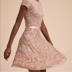 Anthropologie BHLDN Lara Addison Dress Rose Nude 4 Bridesmaid Beaded Pink Photo 5