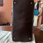 Vintage 90s Y2K Molton Brown London Leather Top Handle Bag Satchel Purse Brown Photo 5