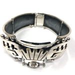 Sterling Silver TAXCO Aztec cuff bracelet, 62g Photo 5