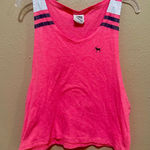 PINK - Victoria's Secret  Neon Pink Racerback Tank Top‎ XS Cropped Sleeveless Photo 0