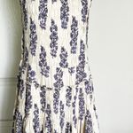 J.Crew  Cream and Lavender Pattern Lilac  Smock Midi Dress Photo 4