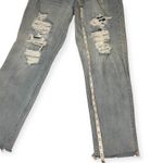 Aeropostale  Mom Jeans Distressed Light Wash High Rise Straight Leg Size 6 Photo 7