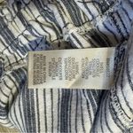 Max Studio Women Linen Blend Navy White Striped High Rise Elastic Waist Shorts L Photo 9