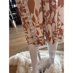 SPLA Women’s Medium Rust White Leaf Print Wrap Midi Dress Short Sleeve Stretch Photo 2