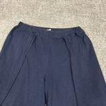 Vimmia  Pants Womens Medium Wide Leg Crop Wrap Cotton USA Stretch Navy Blue Photo 2