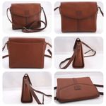 Burberry 🔥$385 Authentic Leather Shoulder Bag Brown Photo 3