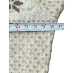 Francescas Symone Fair Isle Cropped Neutral‎ Cardigan Sweater Size Medium Nordic Tan Photo 7
