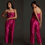 Hutch Anthropologie  Satin Bow-Tie Jumpsuit. Size Medium. Pink. New with tags. Photo 1