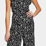 CeCe NWT  black floral jumpsuit size‎ 6 Photo 0