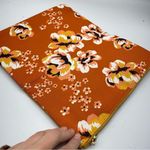 Rachel Pally  Reversible Orange & Yellow Floral Clutch Handbag Foldover Purse Photo 1
