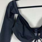 SKIMS  NWT Long Sleeve Strapless Bikini Top in Onyx Photo 4