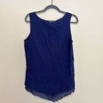 Soft Surroundings  Gauze Tank Top Womens Double‎ Layered Crinkle Size S Blue Photo 1