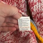 Glamorous  Super Cute Heathered Wool Blend Sweater With Teal and Yellow Trim. Photo 8