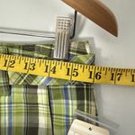 White Stag Golf Casual Pants Womens 10 Plaid Green Stretch Slash Pockets Flat Front Capri Photo 3