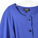 Levine Plus Size 24W Jacket Blue Cropped Dressy Career Church Cardigan 1704 Photo 2