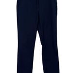 ZARA Chino Crop Trouser Dress Pant Stretch Straight Leg Pockets 6 Navy Blue Photo 10